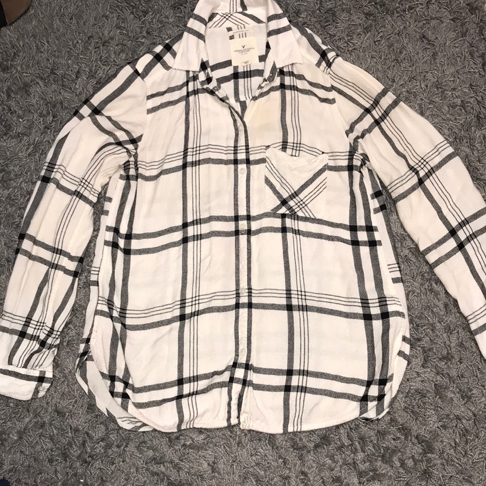 White Plaid American Eagle Shirt